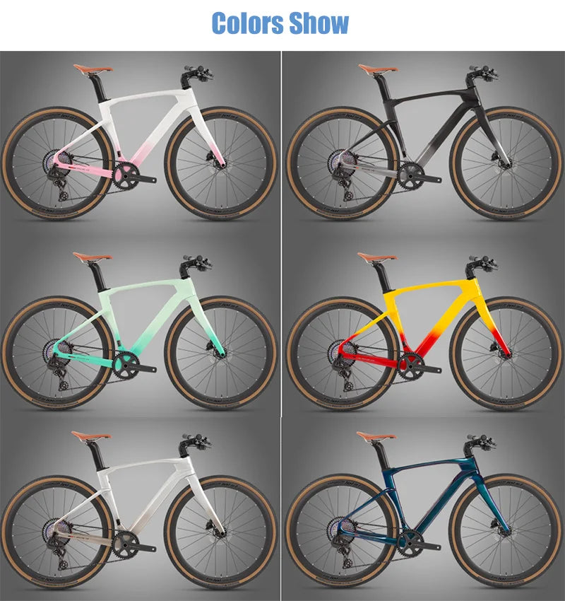 TWITTER Hot Selling V3 Gravel Bike 700X40C Carbon Fiber Road Bicycle RS-24 Speed Touring Bikes With Flat Handle For Men Women