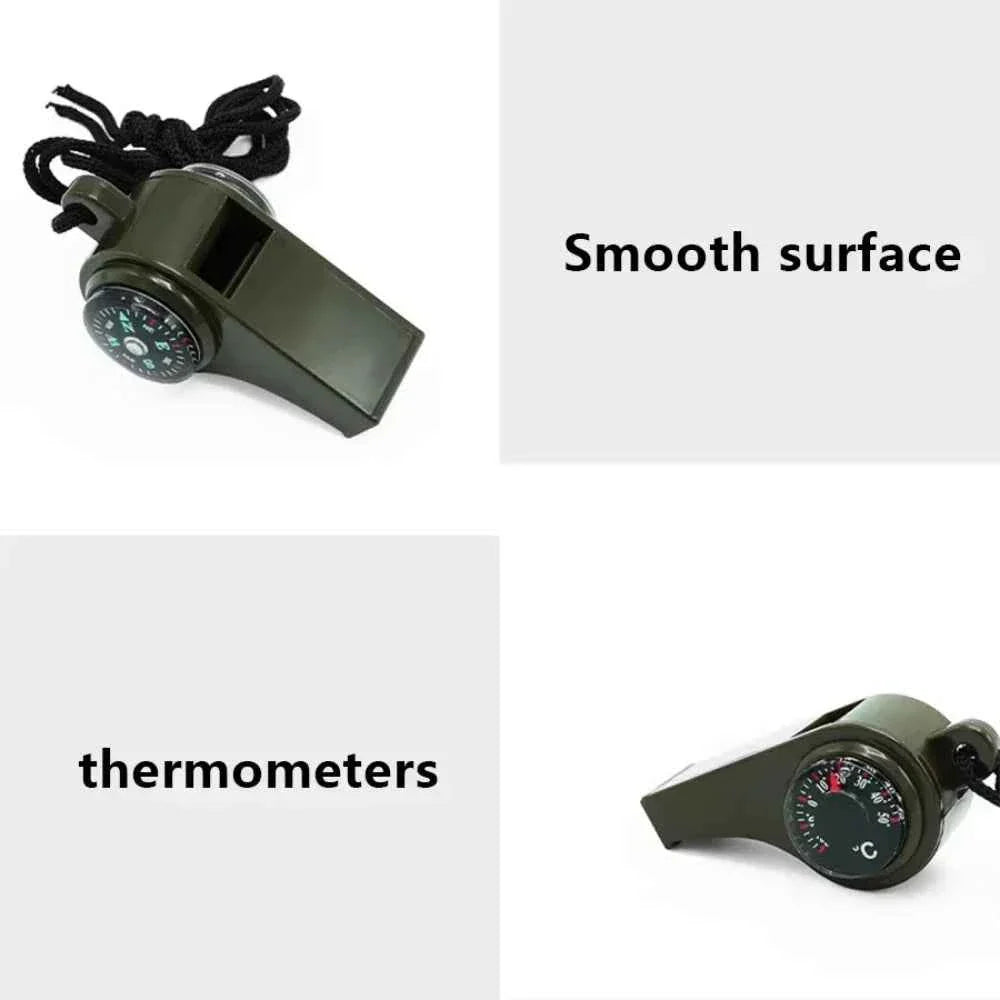 3-in-1 Outdoor Emergency Whistle with Compass & Thermometer