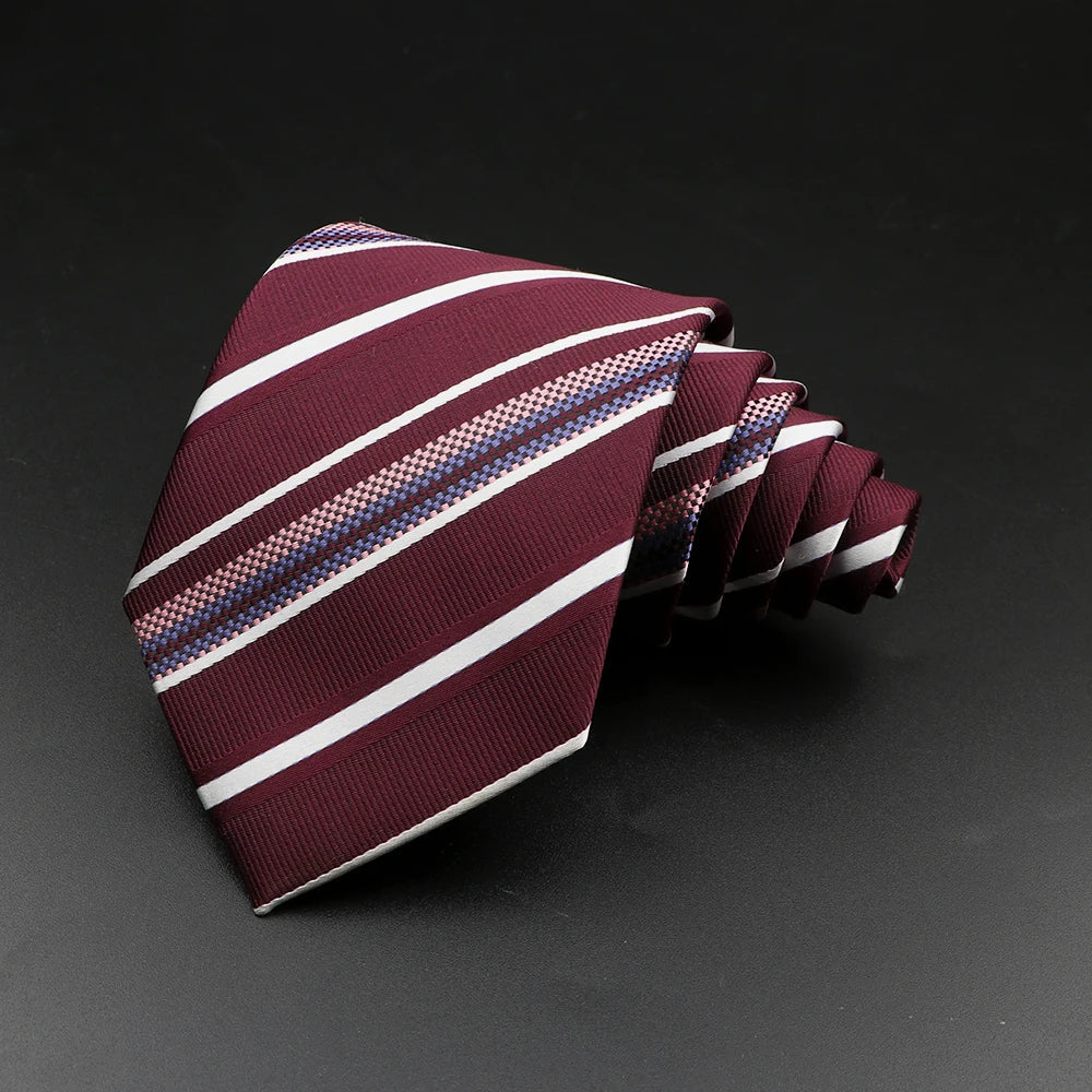 8 cm Tie Gravatas Newest Design Woven 8 cm Silk Necktie Wedding Business Suit Accessories Blue Man Dot Fit Group Party Office