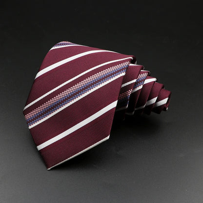 8 cm Tie Gravatas Newest Design Woven 8 cm Silk Necktie Wedding Business Suit Accessories Blue Man Dot Fit Group Party Office