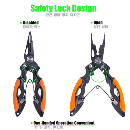 New Multifunctional Fishing Pliers Accessories 420 Stainless Steel Body Scissors Line Cutter Hooks Remover Outdoor Fishing Tools