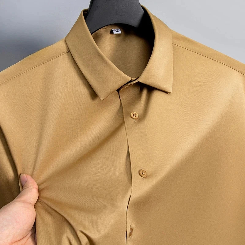 Slim Fit Anti-Wrinkle Men's Dress Shirt - Perfect for Any Occasion, Sizes S-6XL