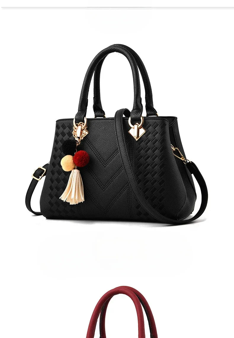New Woman Shoulder Bag Large Capacity Handbag for Women Crossbody Bag PU Portable Bucket Bag Ladies Messenger Bags Tote Bags