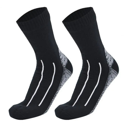 1 Pair Waterproof Hiking Socks Elastic Breathable Mid-Tube Skiing Socks Soft Foot Protection Wading Skiing Socks For Winter