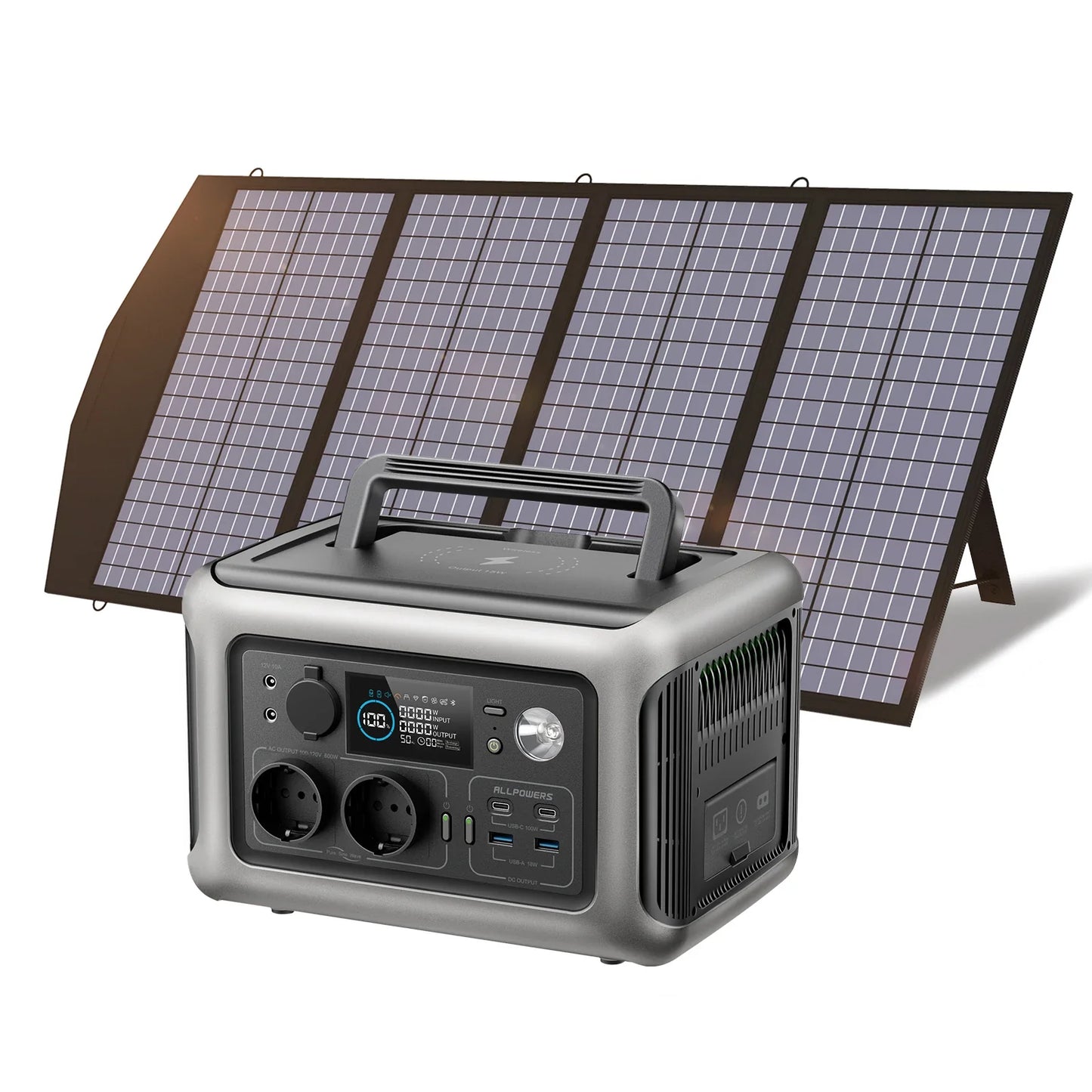 ALLPOWERS R600 Portable Power Station – 299Wh 600W LiFePO4, Solar Ready, UPS, 5-Year Warranty