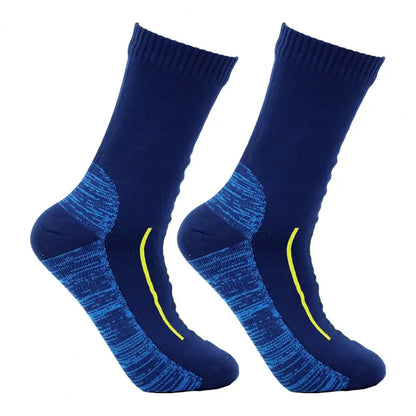 1 Pair Waterproof Hiking Socks Elastic Breathable Mid-Tube Skiing Socks Soft Foot Protection Wading Skiing Socks For Winter