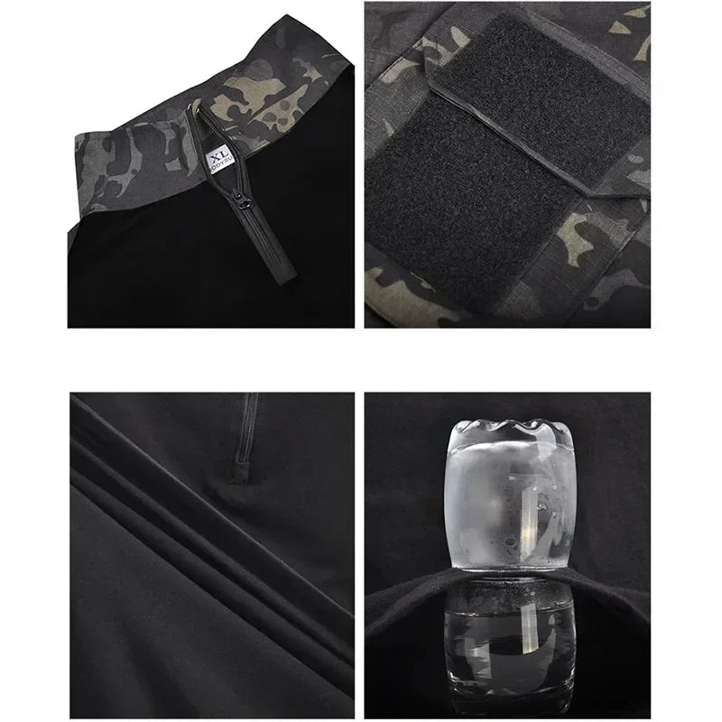 Tactical Combat Suit – Waterproof, Quick-Dry, Multi-Pocket Shirt & Cargo Pants, 7 Configurations