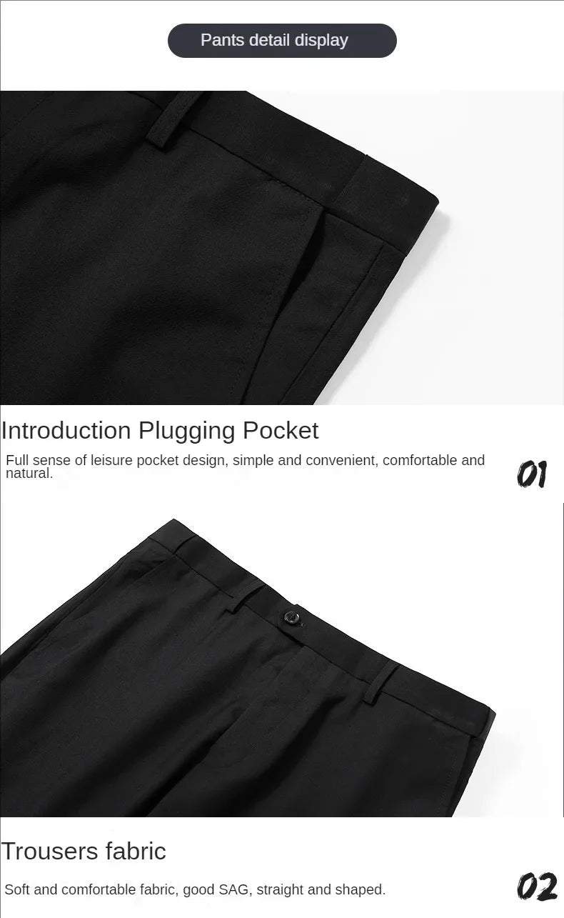 Suit For Men Elegant Wedding 3 Pieces 2 Sets Blazers Full Jackets Vest Pants Formal Fashion Luxury Coats 2025 Classic Costume