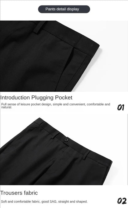 Suit For Men Elegant Wedding 3 Pieces 2 Sets Blazers Full Jackets Vest Pants Formal Fashion Luxury Coats 2025 Classic Costume