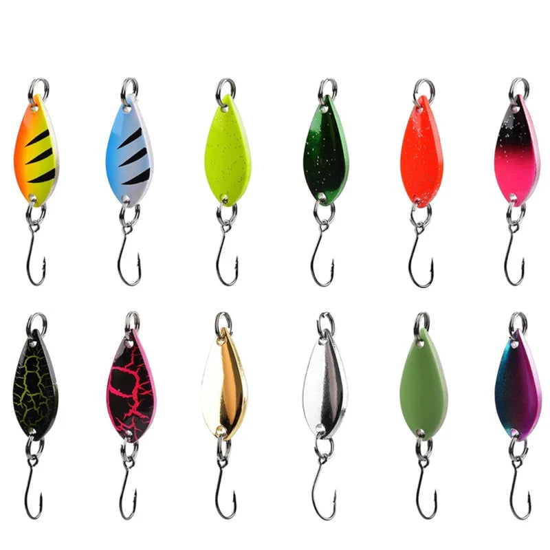 Metal Spoon Fishing Lure – Wobbler Jigging Bait, 2.5g/3.5g/5g, 12 Color Styles