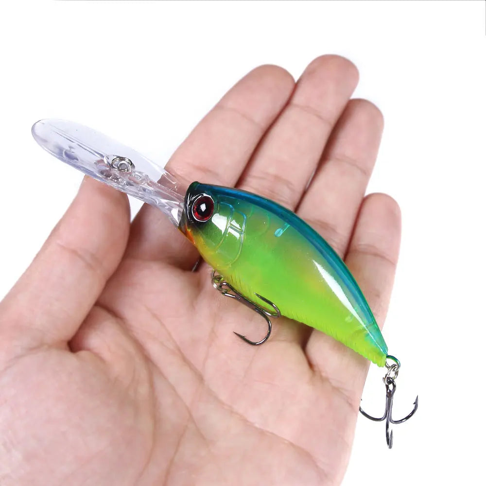 Crankbait Wobbler Fishing Lure – 12.5cm, 20.5g, ABS, 6# Treble Hook, Pike & Carp, 10+ Colors