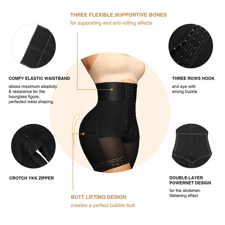 High Waist Body Shaper Panties Seamless Butt Lifter Compression Fajas Reducing Girdles Slimming Corset Shapewear Women Underwear