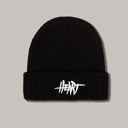 Rimiut Funny Letter Knitted Men Women Beanies Black & White Autumn Winter Hip hop hats Thick Warm Beanie Caps for adult
