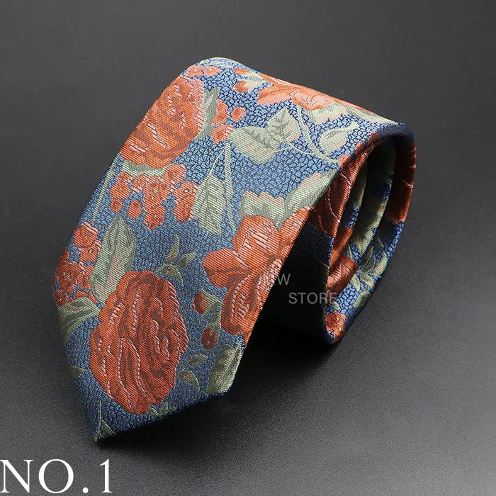 New Design Wedding Men Tie Green Wine Red Paisley Flower Animal Neckties Men Business Dropshipping Groom Collar Accessories Gift