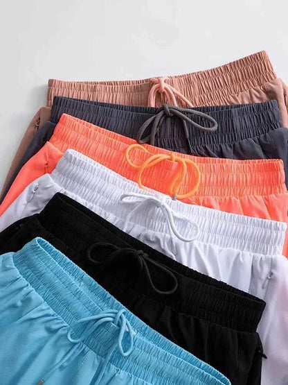 Women's Anti-Explosion 2 in 1 Sports Shorts Quick Dry Running Yoga Shorts Summer Thin Athletic Outdoor Shorts