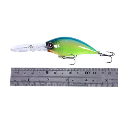 Crankbait Wobbler Fishing Lure – 12.5cm, 20.5g, ABS, 6# Treble Hook, Pike & Carp, 10+ Colors