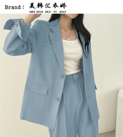 Fall Fashion Long Sleeve Blazer Mujer Pant Sets Blazers Women 2024 Casual Womens 2 Piece Outfit Set Suits Outwear