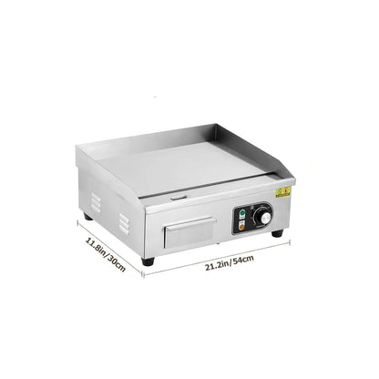 Electric Griddle – Non-Stick Grill Plate, 122–572°F, 3 Sizes (14.1", 17.8", 21.2")