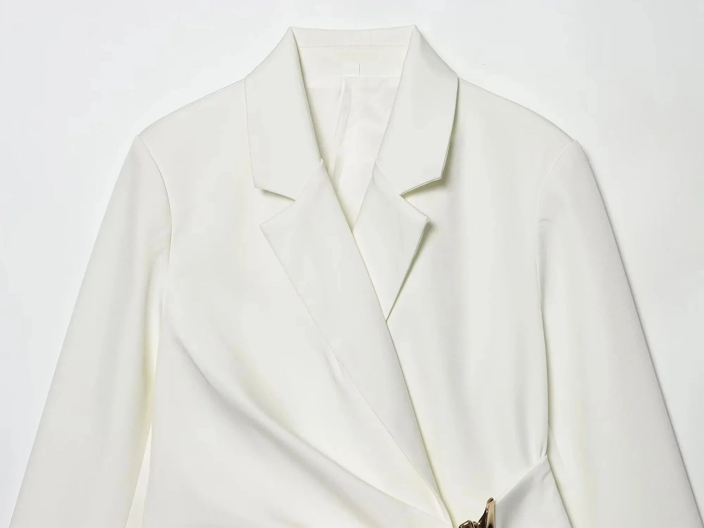 KONDALA Office Lady Chic White Women Blazer Suit Solid Long Sleeve Blazer Long Zipper Pants Fashion 2026 Spring Summer Suit