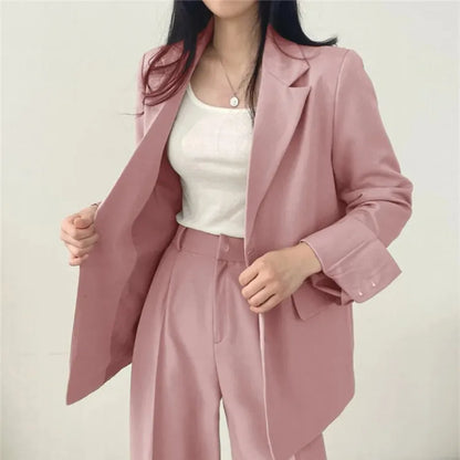 Spring Autumn New in Women's High Waist Loose Luxury Casual Set Pants Fashionable Elegant Comfortable Straight Leg Pants