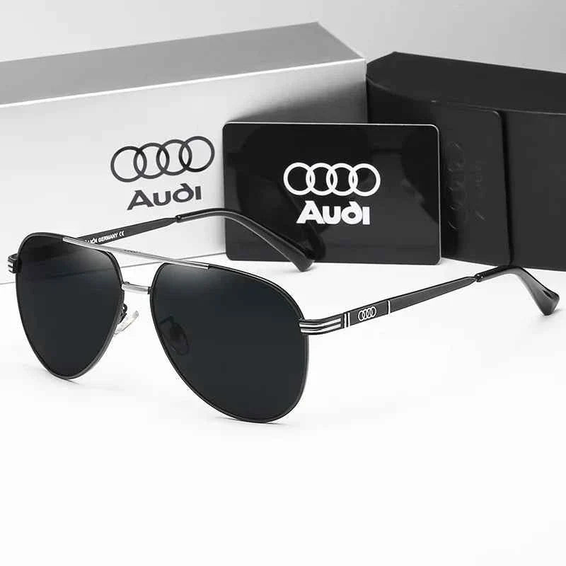 Audi UV400 Polarized AntiGlare Retro Flight Sunglasses Glasses for Motorcycle Classic FrogEye Outdoor Glasses Men Women 558