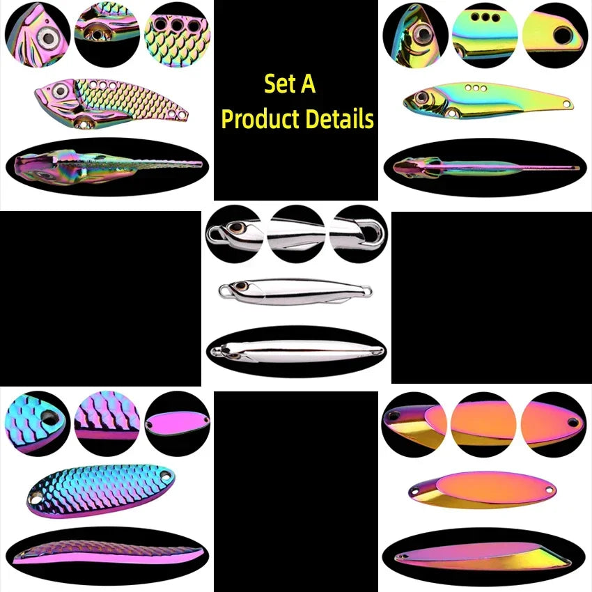 5pcs Metal VIB Wobbler Fishing Lure Set – 3g/10g/15g Sinking Hard Bait for Sea & Freshwater Fishing