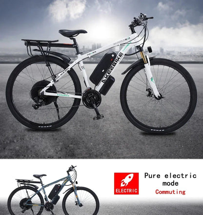 Ebike AKEZ 1000W CityElectricBike Detachable 13Ah Battery Electric Bike 60 Mile Range Dual Disc Brake Alloy Electric Bike
