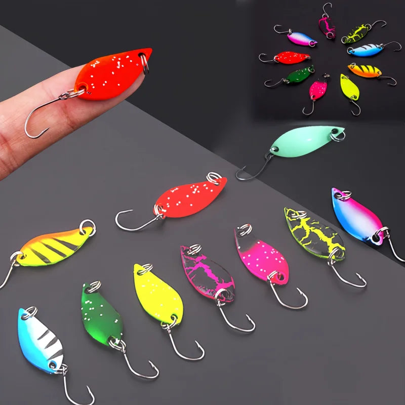 Metal Spoon Fishing Lure – Wobbler Jigging Bait, 2.5g/3.5g/5g, 12 Color Styles