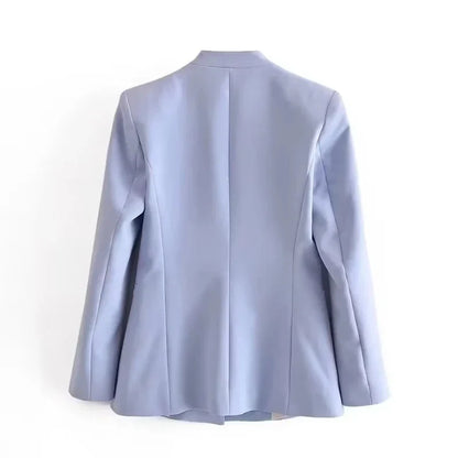 KONDALA Office Lady Beige Women Suits Long Sleeve V Neck Oversized Blazer+High Waist Wide Leg Pants Fashion 2025 Vintage Sets