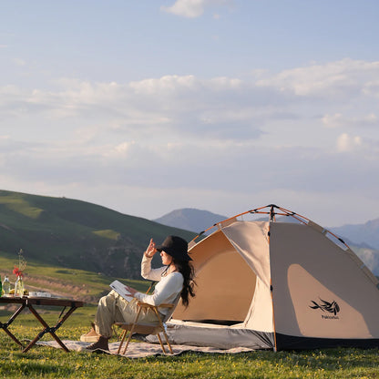 3-4 Person Automatic Pop-Up Camping Tent – Windproof, Waterproof, 4-Season Family Tent
