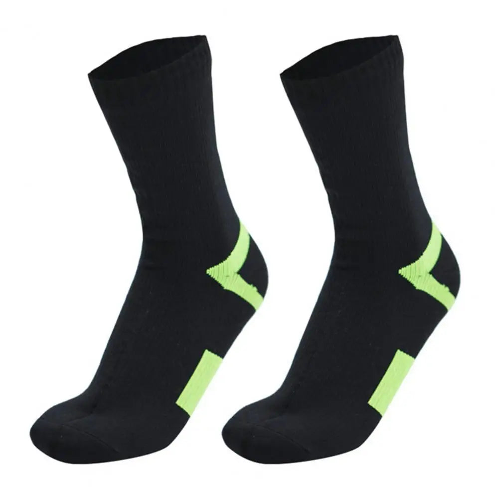 1 Pair Waterproof Hiking Socks Elastic Breathable Mid-Tube Skiing Socks Soft Foot Protection Wading Skiing Socks For Winter