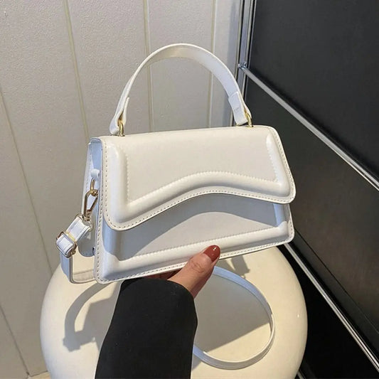 New Fashion Sling Shoulder Bag Trend PU Leather Messenger Handbags Solid Color Leisure Stylish Crossbody Bags For Women Girls