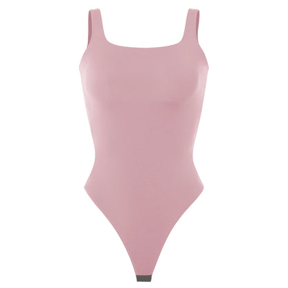 Bodysuits Women Sexy Body Suit One-Piece Romper Solid Sexy Sleeveless Square Neck Padded Tank Tops Jumpsuit Streewear Ladies