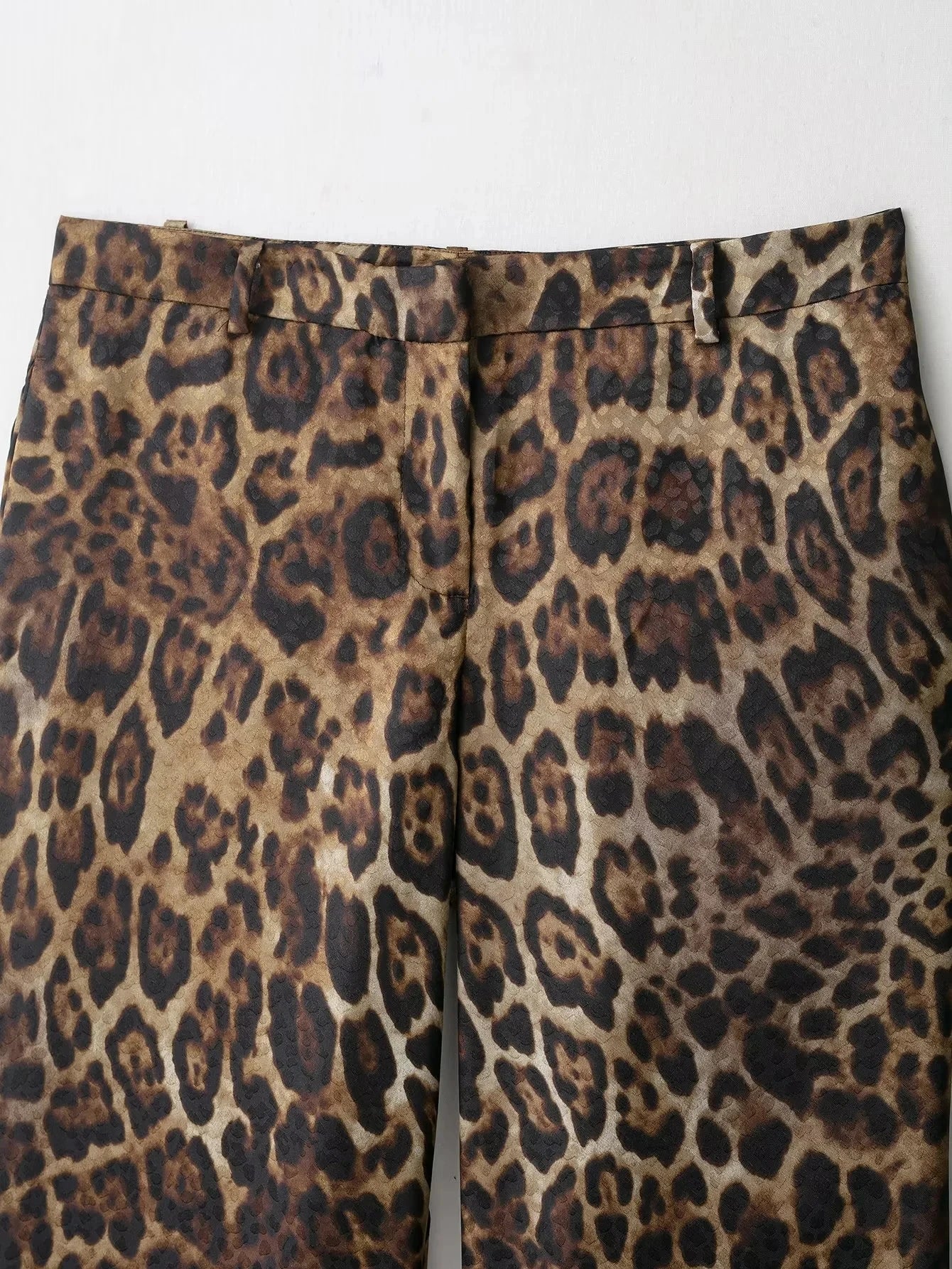 KONDALA Vintage Leopard Print Women Suits V Neck Sashes Long Sleeve Oversized Blazer+Wide Leg Pants Fashion 2025 Autumn Suits