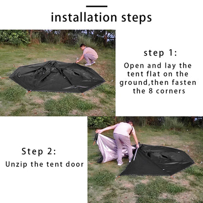 Camping Hot Tent with Chimney Window Outdoor Ultralight Tipi Teepee Tent Pyramid Double Layer Bushcraft 1 Person Tents Hot Tent