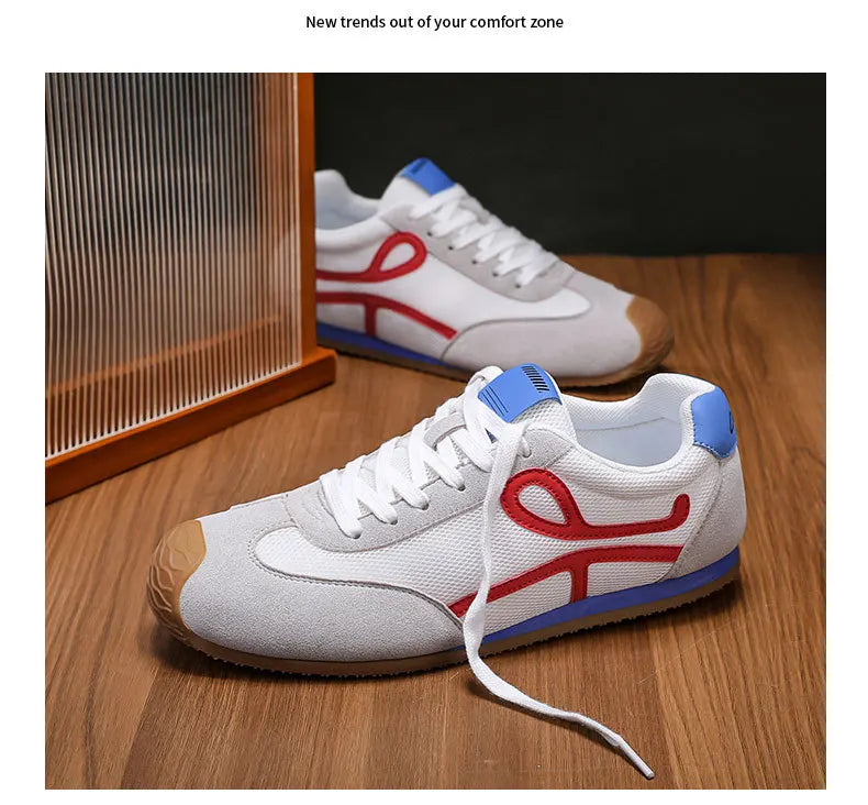 Men's Sporty Casual Shoes Summer 2025 New Model Large Size 45 Canvas Face Youth Student Breathable Leather plus Net Cloth