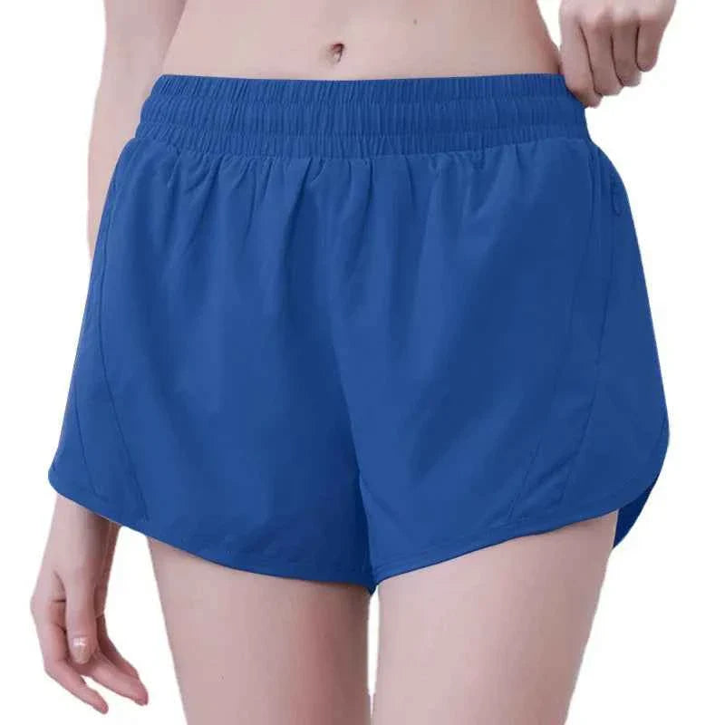 Women's Anti-Explosion 2 in 1 Sports Shorts Quick Dry Running Yoga Shorts Summer Thin Athletic Outdoor Shorts