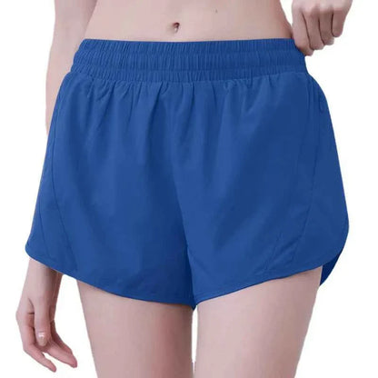 Women's Anti-Explosion 2 in 1 Sports Shorts Quick Dry Running Yoga Shorts Summer Thin Athletic Outdoor Shorts