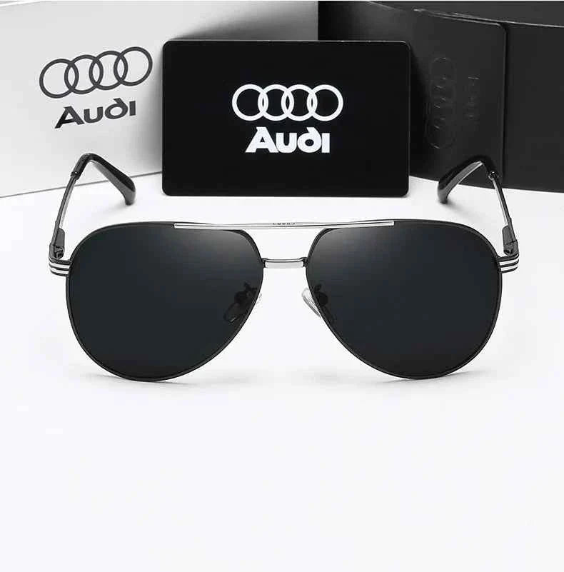 Audi UV400 Polarized AntiGlare Retro Flight Sunglasses Glasses for Motorcycle Classic FrogEye Outdoor Glasses Men Women 558
