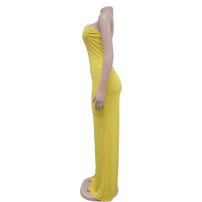 Summer Sexy Backless Women's Jumpsuit Fashionable Slim Fit Elegant Package hip Wide Leg Long Pants Female Party Jumpsuit 2025