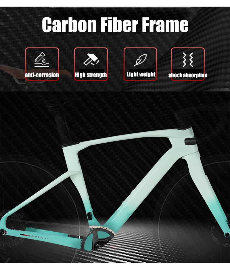 Twitter Carbon Wireless Gravel V3 Gravel Bike 700*40C WheelTop GEX-13S Electronic Road Disc Bicycle With 50mm Carbon Wheelsets