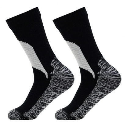 1 Pair Waterproof Hiking Socks Elastic Breathable Mid-Tube Skiing Socks Soft Foot Protection Wading Skiing Socks For Winter