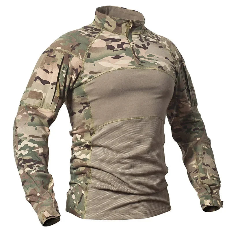 Men's Camouflage Hunting Combat T-Shirt – Tactical Outdoor Tee