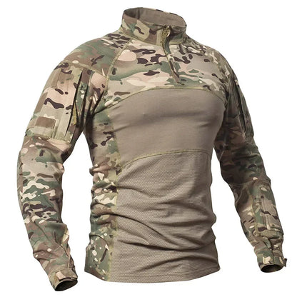 Men's Camouflage Hunting Combat T-Shirt – Tactical Outdoor Tee