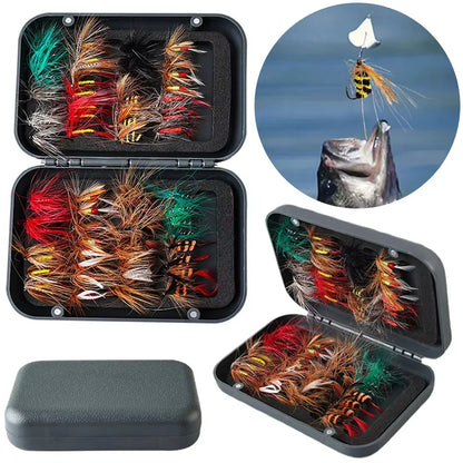 Artificial Fly & Insect Fishing Lure Set – 41 or 65 Pieces for Trout & Sea Bass
