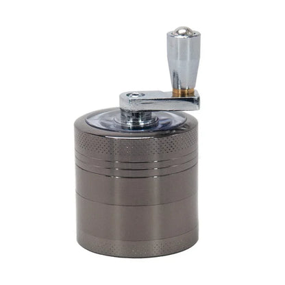 4-Layer Herb & Spice Grinder – 40mm Zinc Alloy Manual Hand Crank Mill