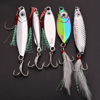 5pcs Metal VIB Wobbler Fishing Lure Set – 3g/10g/15g Sinking Hard Bait for Sea & Freshwater Fishing
