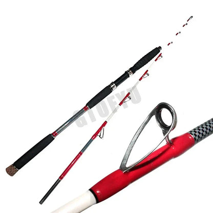 2-Piece Carbon Fiber Boat Fishing Rod – 1.6m, Casting & Spinning, Saltwater Offshore
