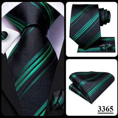 Hi-Tie 8.5cm Business Black Solid Paisley 100% Silk Men's Tie Neck Strip Ties for Men Formal Luxury Wedding Neckties Gravatas