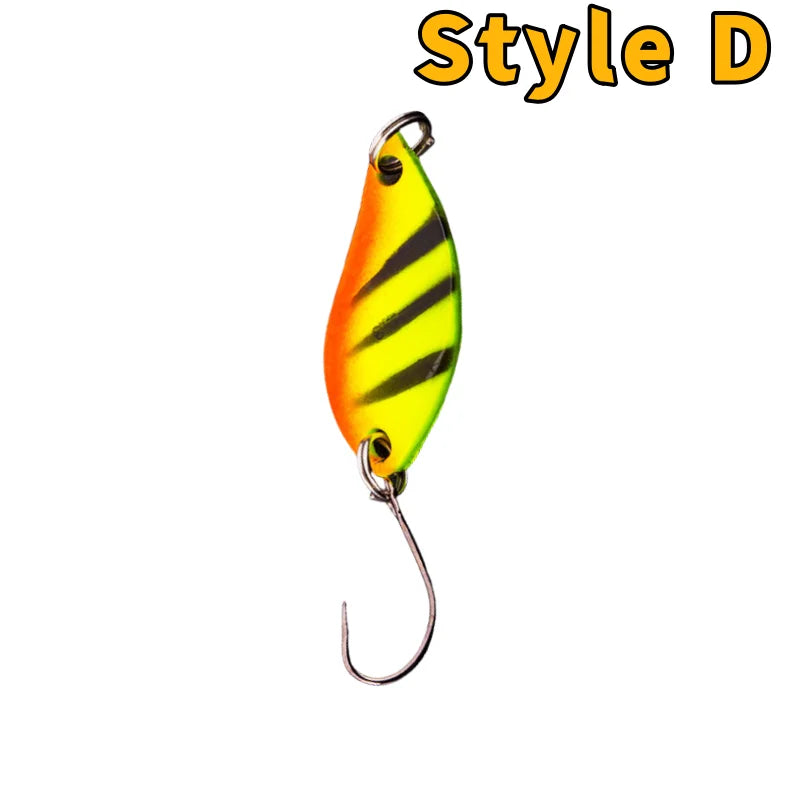 Metal Spoon Fishing Lure – Wobbler Jigging Bait, 2.5g/3.5g/5g, 12 Color Styles
